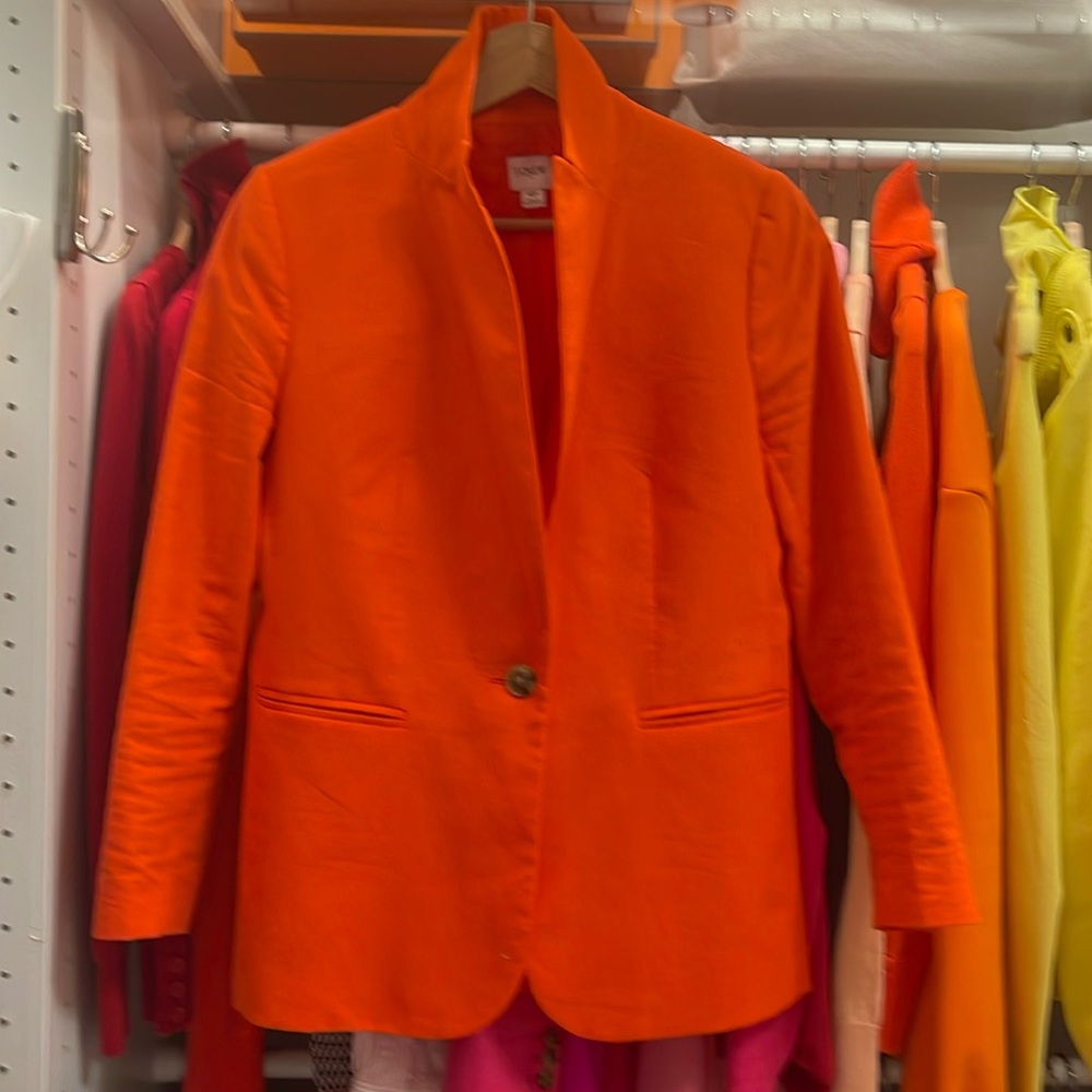 J. Crew - Red/Orange Linen Blazer - Size 4 Petite